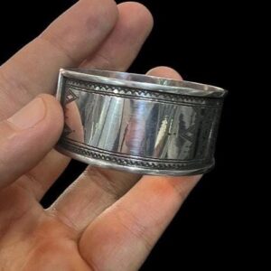 Tuareg Sterling Silver Cuff Bracelet: African Berber Bohemian Ethnic Gypsy Jewelry