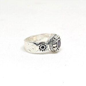Handmade Berber Silver Ring: Tuareg Eye, Tribal Boho Jewelry