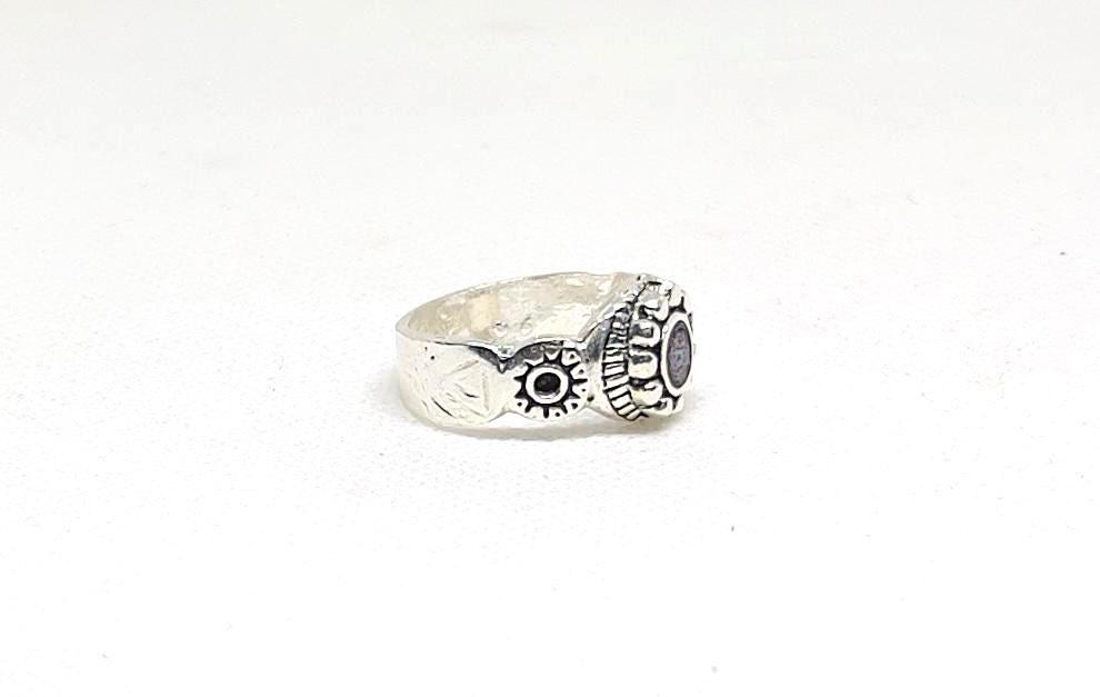 Handmade Berber Silver Ring: Tuareg Eye, Tribal Boho Jewelry