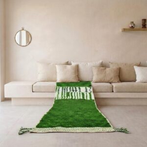 Berber Green Hallway Rug