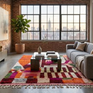 Boujaad Rug Colorful Berber Wool Carpet