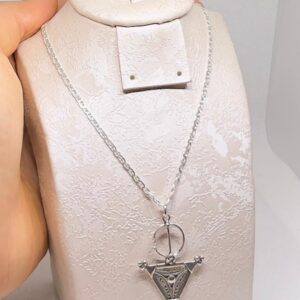 Berber Sterling Silver Fibula Necklace: Amazigh Jewelry