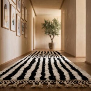 Berber Black White Rug