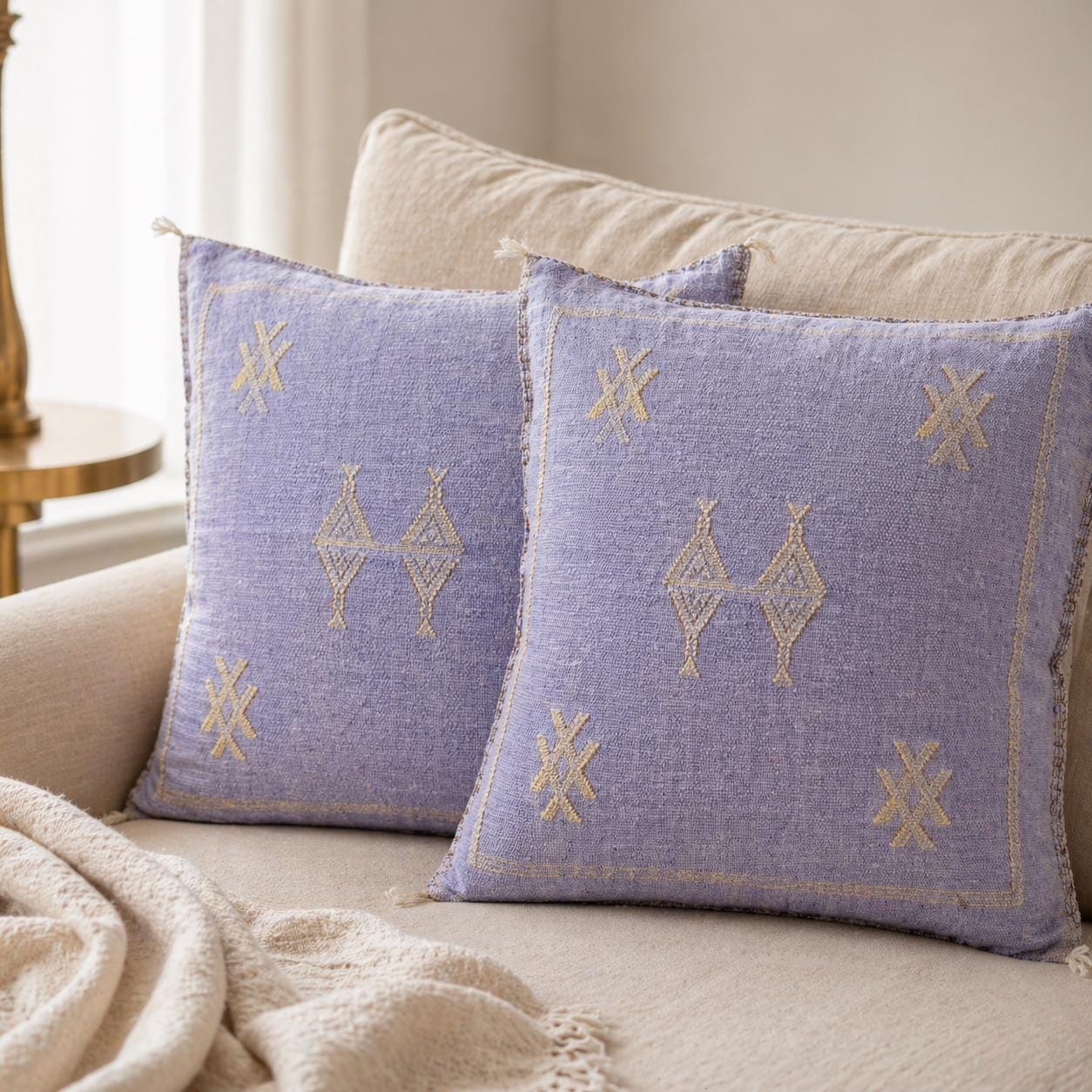 Berber Handmade cactus silk cushion case sabra Pillow