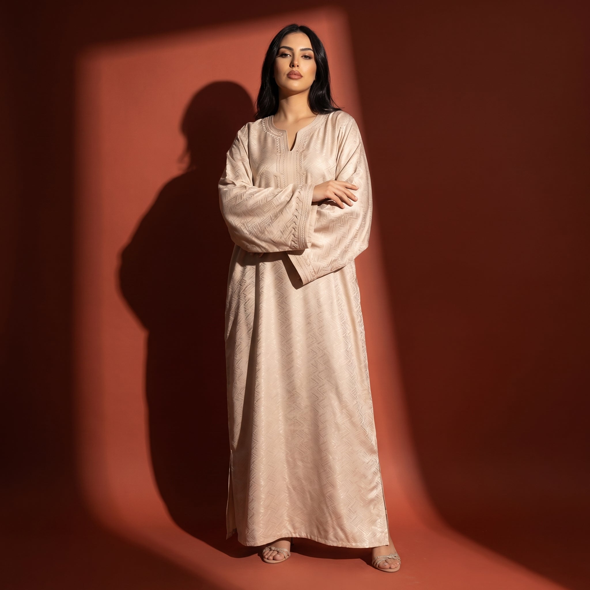kamkha Kaftan - Beige Occasion Wear