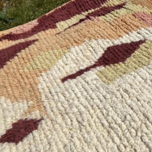 Boujaad Rug - Terracotta Orange Wool Rug - Handmade Abstract Rug - Autumn Boho Area Rug - Earthy Berber Carpet - Multiple Sizes