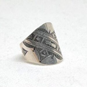 Handmade Tuareg Berber Sterling Silver Ring: Tribal Jewelry, US Size 8