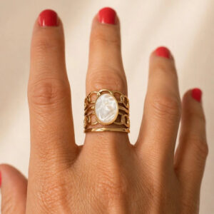 Amazigh Berber Geometric Ring – Nomad Inspired Adjustable Design