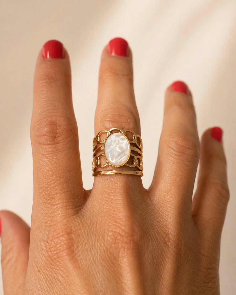 Amazigh Berber Geometric Ring – Nomad Inspired Adjustable Design