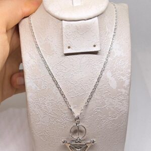Berber Sterling Silver Fibula Necklace: Amazigh Jewelry