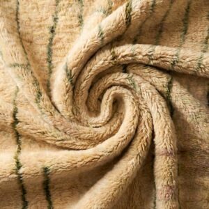 Mrirt Rug - Sandy Sage Green Wool Rug - Handmade Vertical Stripe Rug - Ultra Plush Area Rug - Berber Carpet - Multiple Sizes