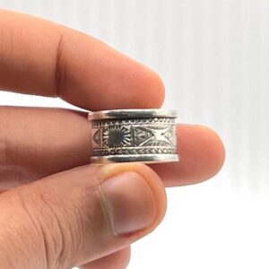 Handmade Sterling Silver Tuareg Ring: Berber Tribal Jewelry, Size 9 US