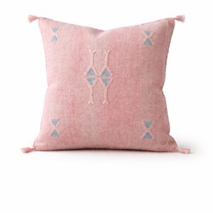 Berber Handmade cactus silk cushion case Pink Pillow