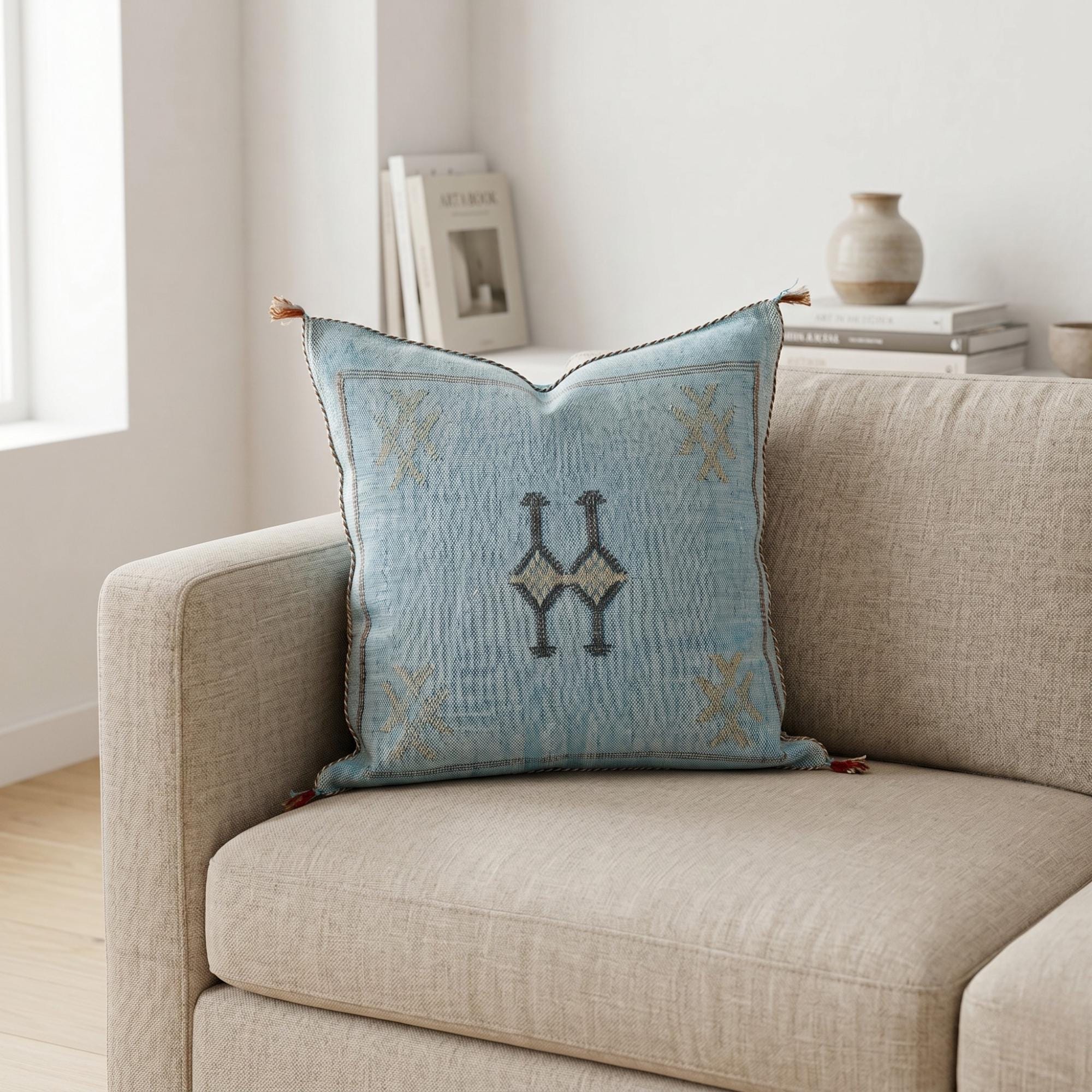 Berber Handmade cactus silk cushion case sabra Pillow