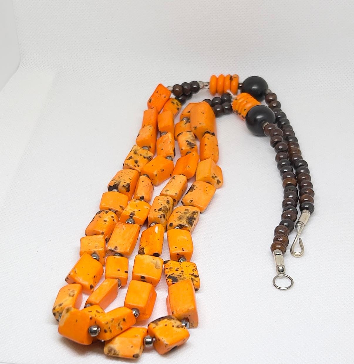 Handmade Berber Coral Necklace: Antique Mediterranean Tribal Jewelry