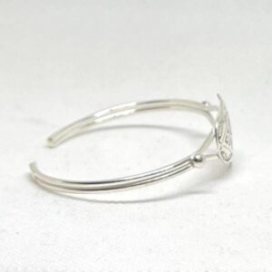 Handmade Sterling Silver Hamsa Bracelet: Berber Engraved Bangle