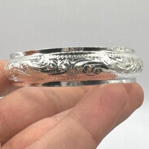 Cuff Silver Bracelet Handmade Berber Tribal Bangle Ethnic African Tuareg Engraved Simple Sterling