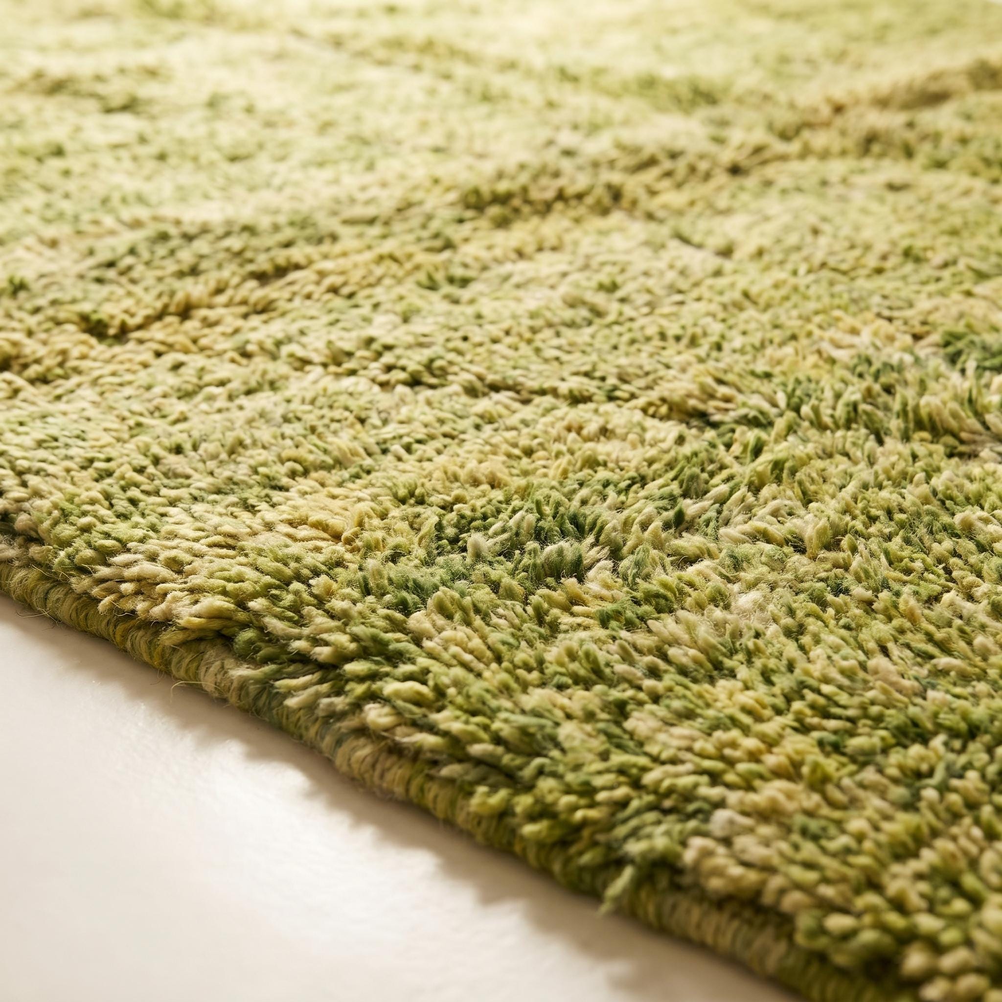 Rug - Olive Green Wool Rug - Handmade Beni Ourain Green Rug - Sage Boho Area Rug - Forest Green Berber Carpet - Multiple Sizes