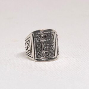 Berber Silver Ring: Handmade Sterling Yaz Symbol, Boho Tribal Jewelry