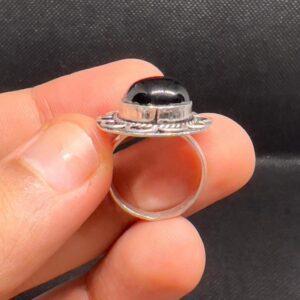 Sterling Silver Berber Ring: Red Agate, Tribal Boho Jewelry