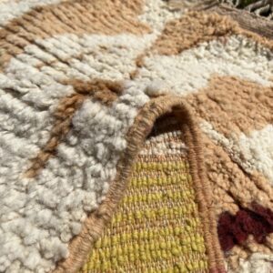 Boujaad Rug - Earthy Terracotta Wool Rug - Handmade Abstract Rug - Pink Sage Boho Area Rug - Neutral Berber Carpet - Multiple Sizes