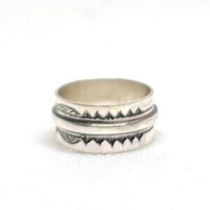 Amazigh Handmade Sterling Silver Tuareg Ring: Berber Tribal Jewelry Size 56 EU, 8 US