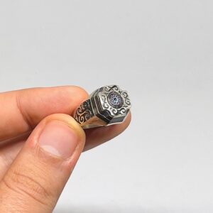 Handmade Berber Silver Ring: Tribal Jewelry, Size 9