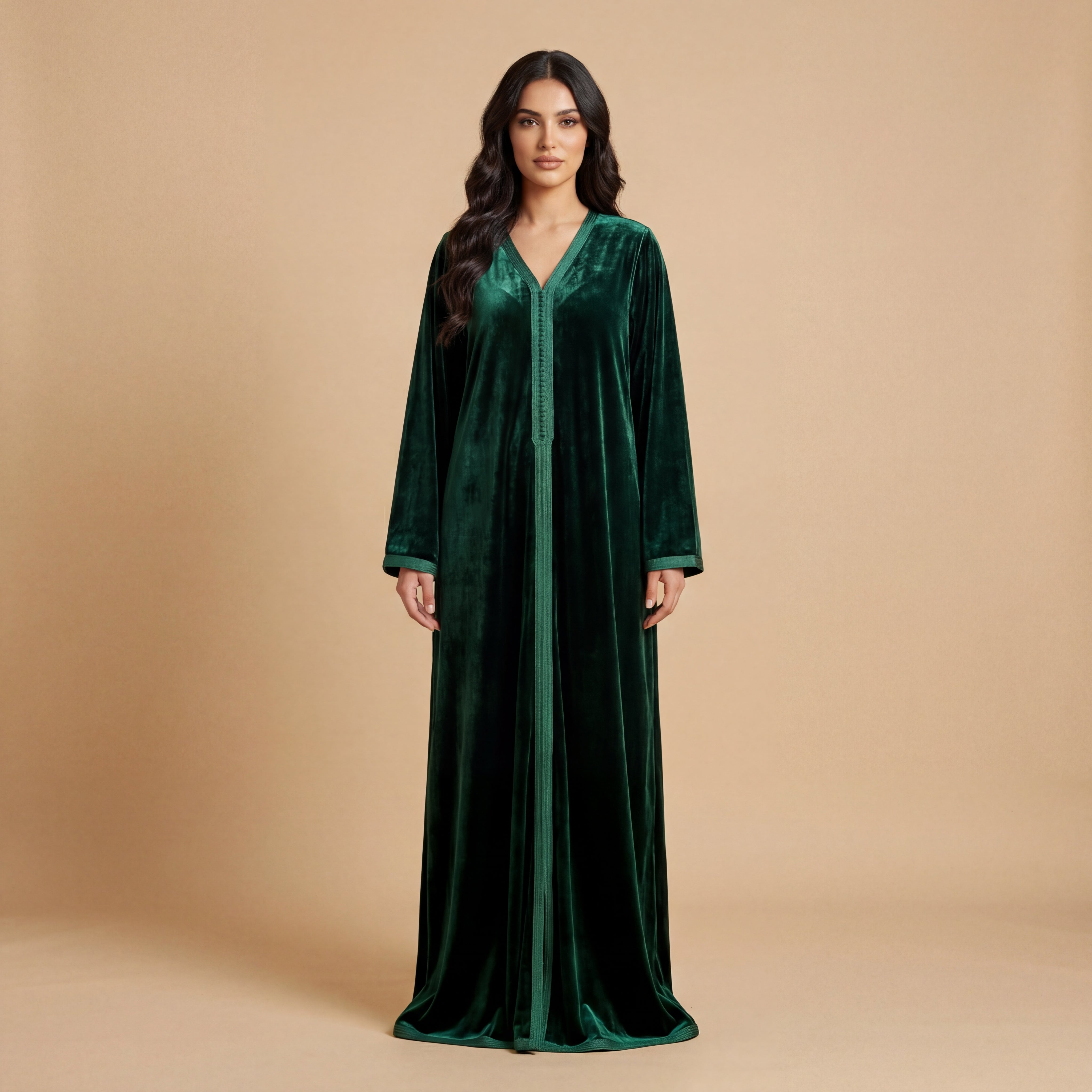 Sfifa Kaftan - Green Velvet Amazigh Occasion Wear