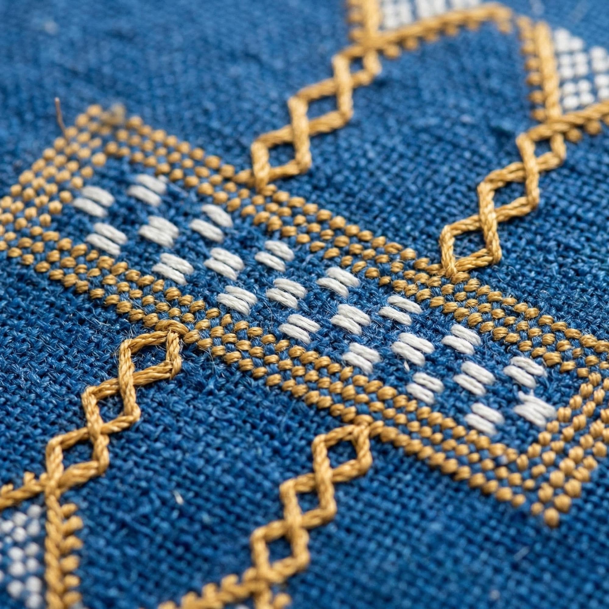 Berber Blue Cactus Silk Handmade Sabra Cushion Pillow