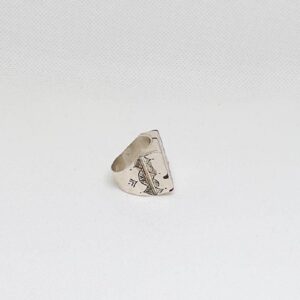 Handmade Tuareg Sterling Silver Ring: Berber Tribal Jewelry, Size US 8, 57 EU