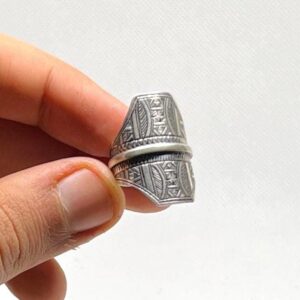 Handmade Berber Sterling Silver Ring: Kabyle Tuareg Tribal Jewelry, US Size 8