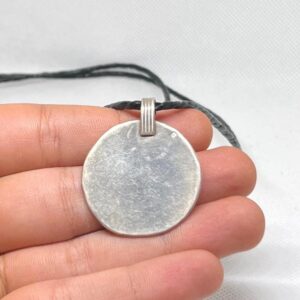 Amazigh Yaz Symbol Enamel Silver Pendant: Berber Kabyle Sterling Necklace