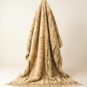 Mrirt Rug - Sandy Sage Green Wool Rug - Handmade Vertical Stripe Rug - Ultra Plush Area Rug - Berber Carpet - Multiple Sizes