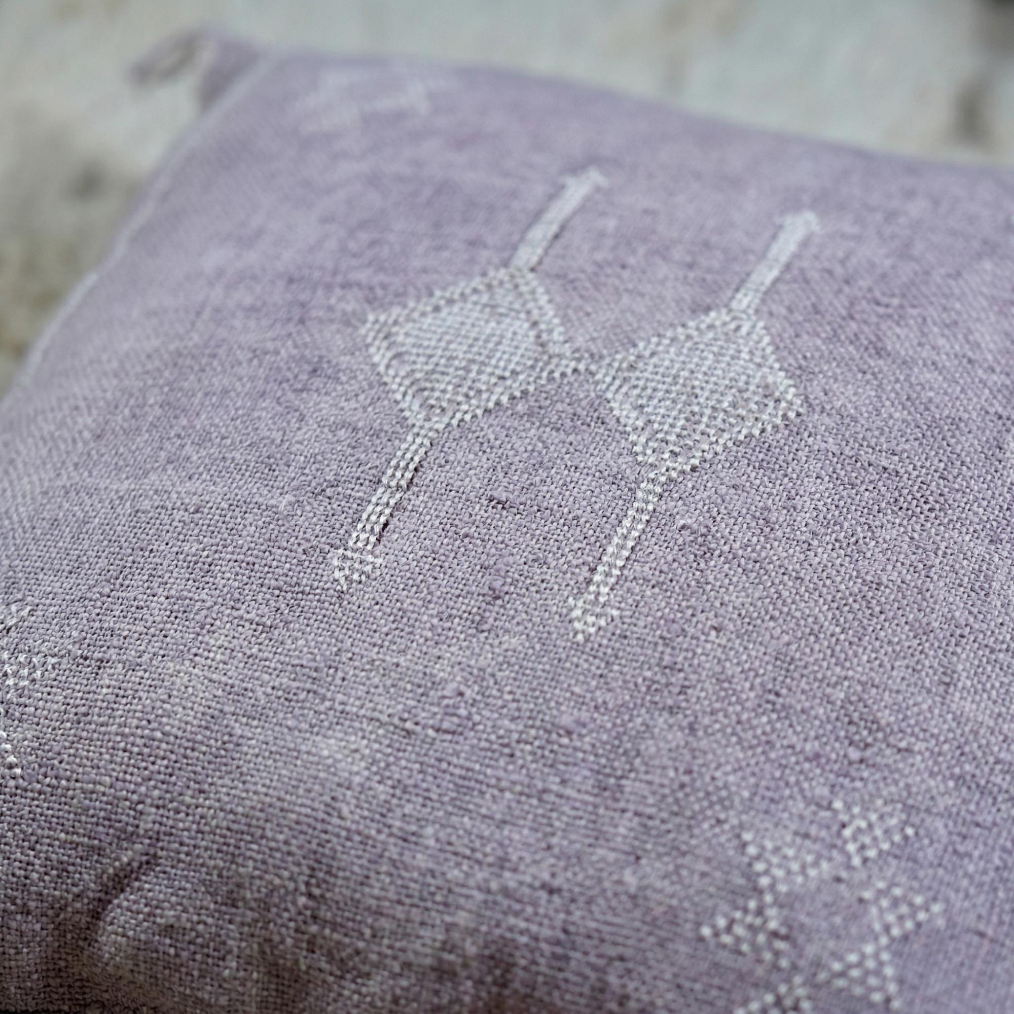 Berber Light Lavender Handmade cactus silk cushion Pillow