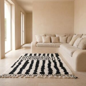 Berber Black White Rug