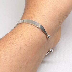 Handmade Berber Tribal Cuff: Adjustable Silver Bracelet