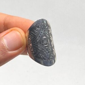 Handmade Tuareg Berber Sterling Silver Ring: Tribal Ethnic Boho Jewelry Size 8 US