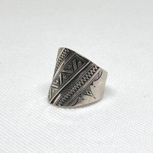 Handmade Sterling Silver Berber Ring: Tuareg Tribal Jewelry Size 10 US, 62 EU