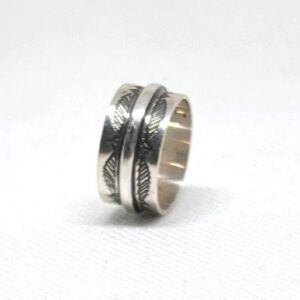 Handmade Sterling Silver Tuareg Band Ring: Engraved Berber Boho Ethnic Tribal Jewelry
