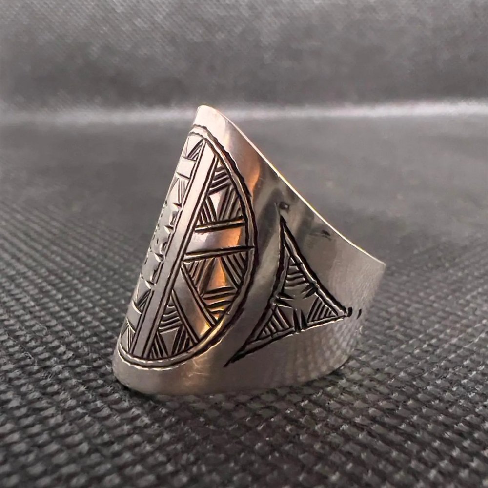 Vintage Tuareg Sterling Silver Ring: Handmade Berber Tribal Jewellery