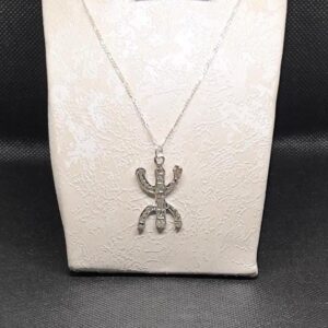 Amazigh Sterling Silver Necklace: Berber Symbol Pendant