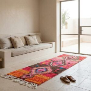 Berber Handwoven Pink Rug