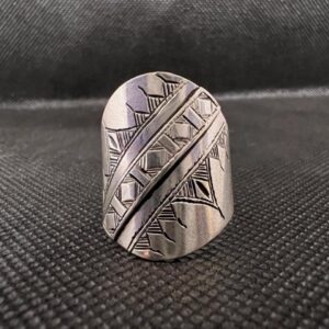 Handmade Sterling Silver Berber Ring: Ethnic Tribal Jewelry, Size 8.5