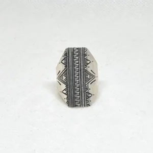 Amazigh Silver Ring - Berber Tuareg Tribal Sterling Ring