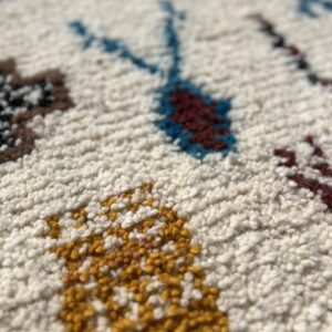 Azilal Rug - Ivory Multicolor Wool Rug - Handmade Symbol Rug - Colorful Berber Carpet - Boho Area Rug - Multiple Sizes