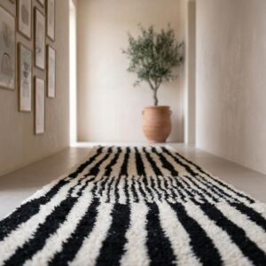 Berber Black White Rug