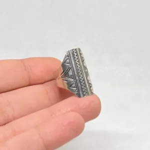 Amazigh Silver Ring - Berber Tuareg Tribal Sterling Ring