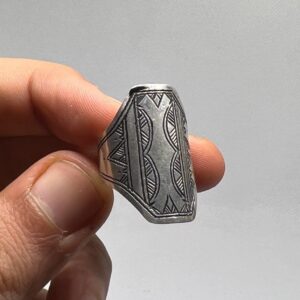 Tuareg Berber Sterling Silver Ring: Handmade Engraved African Boho Gypsy Ethnic Tribal Jewelry