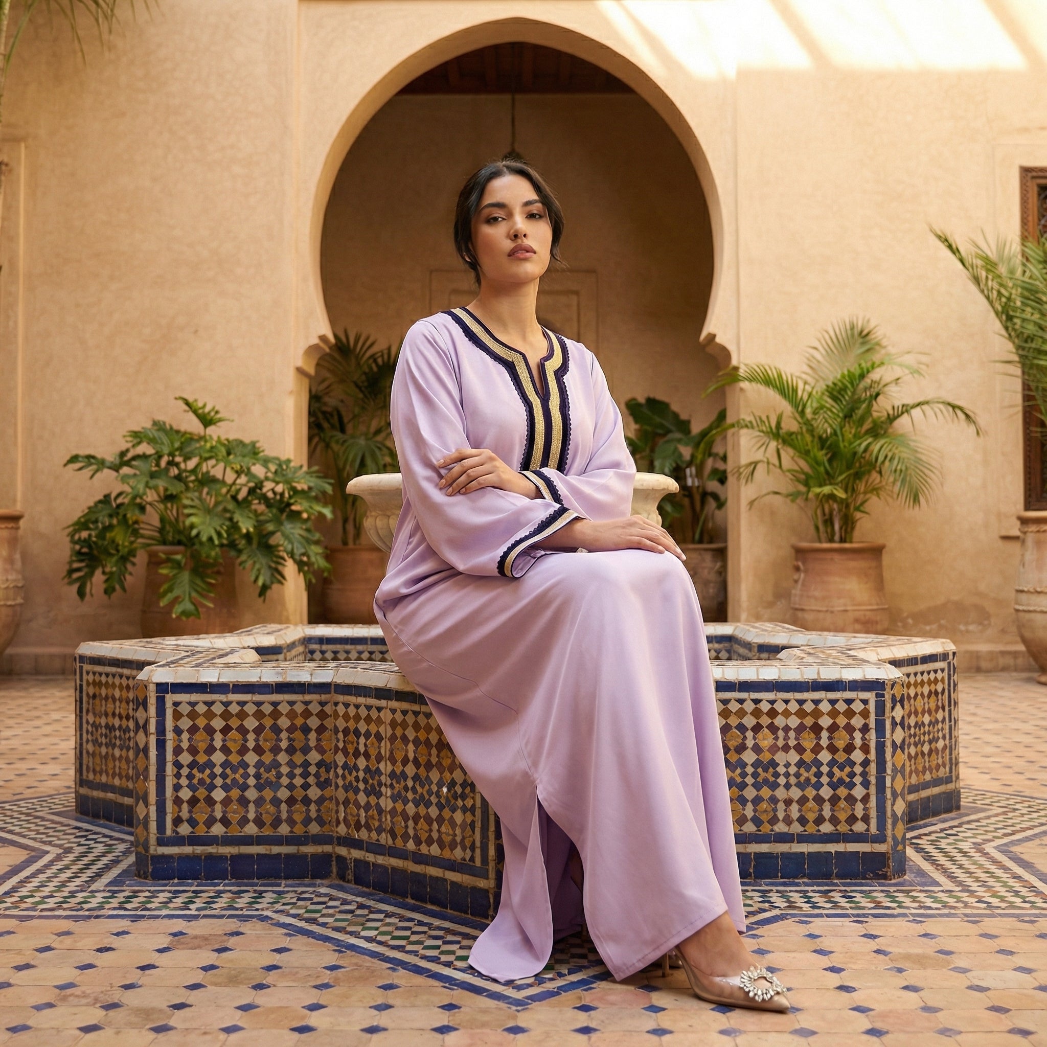 Lavender Kaftan - Amazigh Gold Occasion Wear
