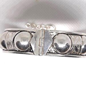 Handmade Berber Cuff: Engraved Sterling Silver Bracelet